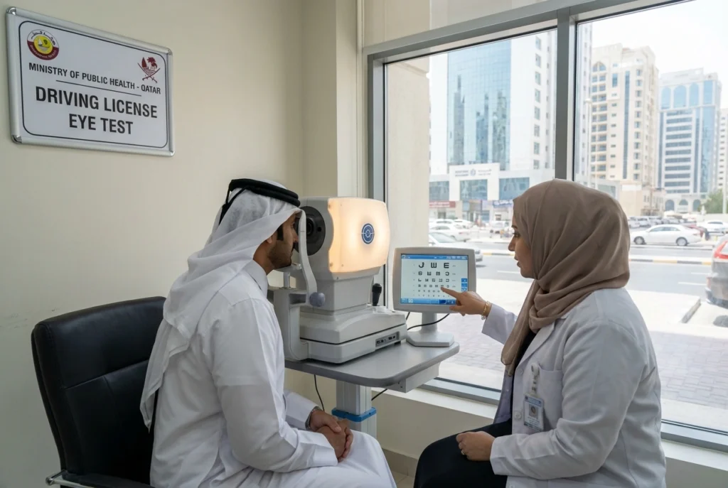 Driving License Eye Test in Qatar